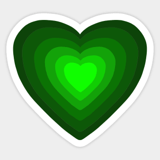 Green Heart Sticker